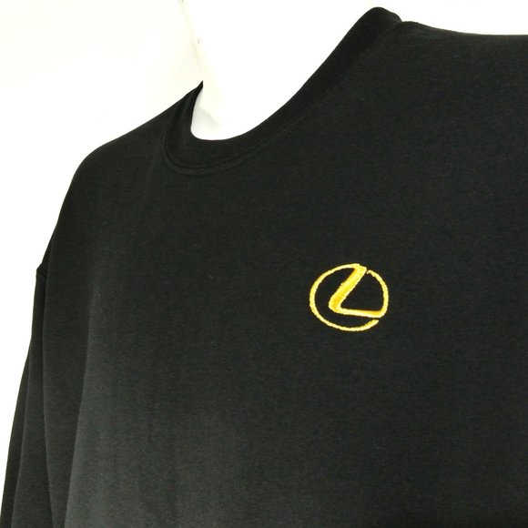 LEXUS Gold Logo Car Dealership Black Sweatshirt Employee Uniform Shirt Size XL - Picture 16 of 16